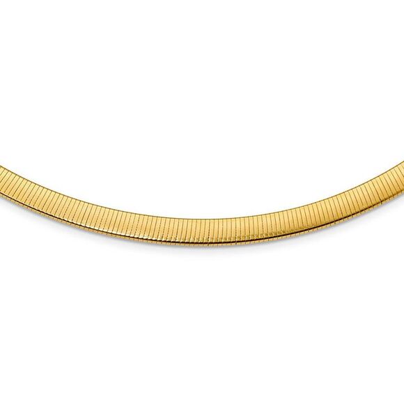 5.75mm Sterling Silver & Gold Tone Reversible Cubetto Necklace, 18 in - Picture 2 of 6